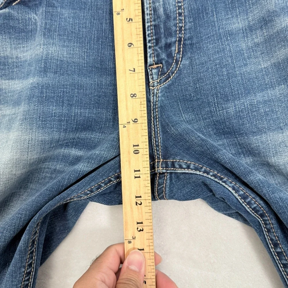 Silver Jeans Co Eddie Jeans 36x30 Blue Straight Leg Whisker Stretch